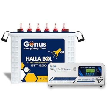 Genus Hallabol 165Ah + 900VA Pure Sine Wave Inverter Combo